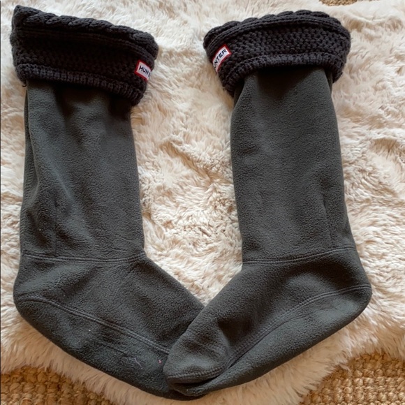 HUNTER Original Tall Cable Knit Cuff Boot Socks - Picture 2 of 5